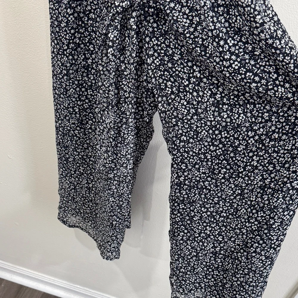 LOFT Navy Floral Jumpsuit - Picture 6 of 6